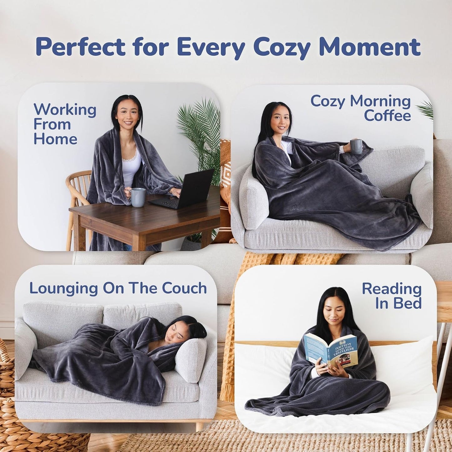 Super Blanky Wearable Blankets for Women & Men, Graduation Day Gift for Her, Cozy Gifts for Women, Wife Birthday Gifts Ideas