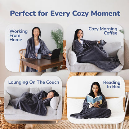 Super Blanky Wearable Blankets for Women & Men, Graduation Day Gift for Her, Cozy Gifts for Women, Wife Birthday Gifts Ideas
