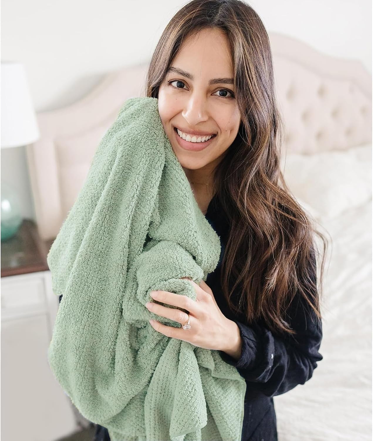 ROLSHOL 2 Packs Large Microfiber Hair Towels for Women, Super Absorbent & Quick Dry Hair Towel Wrap for Curly Hair Long & Short Hair- Anti-Frizz Hair Turbans for Wet Hair - 27.5''*39.4''
