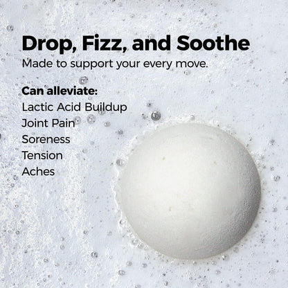 Muscle Rehab Epsom Salt Bath Bombs with Arnica (4 Pack) | Magnesium Recovery Soak for Sore Muscles, Post-Workout Relief & Relaxation | Eucalyptus, Turmeric & Clary Sage Essential Oils