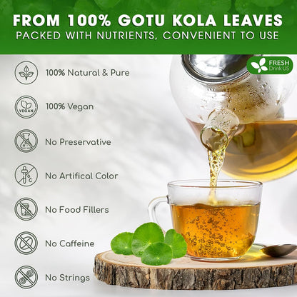 FreshDrinkUS, Premium Gotu Kola Leaf Tea, 40 Count, Pure, Caffeine Free