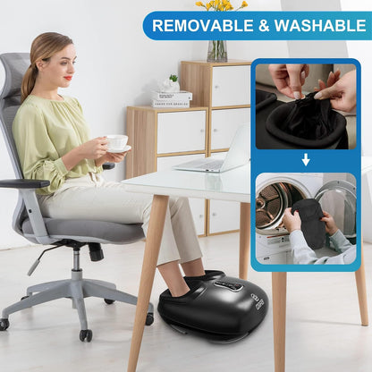 COMFIER [2026 Gift for Men,Women,Shiatsu Foot Massager with Fast Heat,Kneading Rolling Compression,Extra Vibration, FSA Eligible HSA Store, Plantar Fasciitis,Neuropathy Pain, Bigger Size 13IN