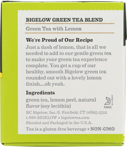 Bigelow Tea Green Tea with Mint, Caffeinated Tea with Green Tea and Peppermint, 20 Count (Pack of 6), 120 Total Tea Bags
