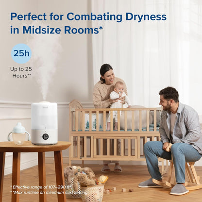 Levoit Humidifiers for Bedroom, Smart Warm and Cool Mist, Symptom Relief