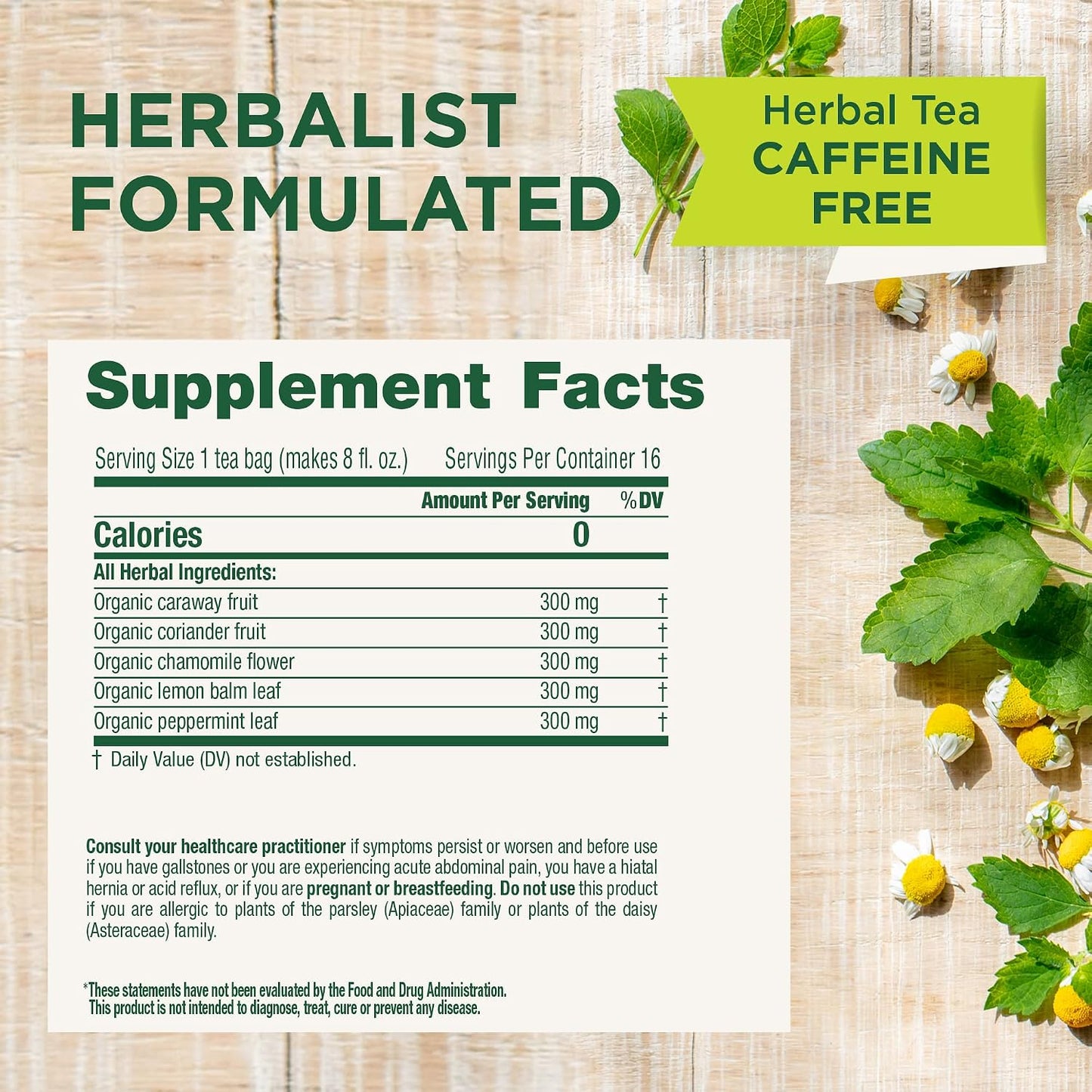 Traditional Medicinals Tea, Organic Triple Mint - Supports Healthy Digestion - Kosher, Non-GMO, Caffeine-Free - 16 Tea Bags