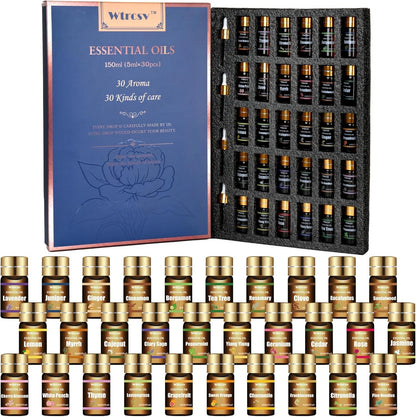 Essential Oils Set - Top 15 Scents for Diffuser, Humidifier, Skin Care, Aromatherapy, Massage, Candle & Soap Making - Fragrance Gift Set (5ml)