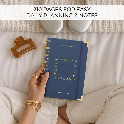 Aesthetic Daily Planner And Notebook With Hourly Schedule - Spiral Notepad