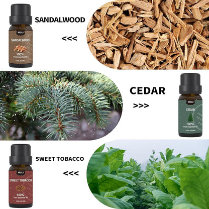 Essential Oils Set Top 6 Aromatherapy-Essential Oils for Diffuser for Home,Air Freshening Diffuser Oils Scents for Aromatherapy,Laundry,Candle&Soap Making,Humidifiers 6 X 10ML