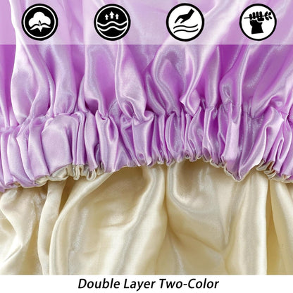 Satin Bonnet Silk Bonnet Hair Bonnet for Sleeping-Slouchy Beanie Hat Satin Sleep Cap for Women's Natural & Curly Hair(Blue Zircon)