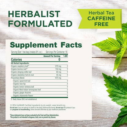 Traditional Medicinals Tea, Organic Healthy Cycle, Supports Healthy Menstrual Cycles, Includes Spearmint,16 Tea Bags (Pack of 2)