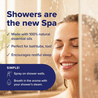 MOXĒ Eucalyptus Oil Shower Mist, Spa Steam Spray, Certified Natural 100% Essential Oils, Made in USA, Aromatherapy, Sinus Congestion Relief, Tension Relief, 4 Ounces