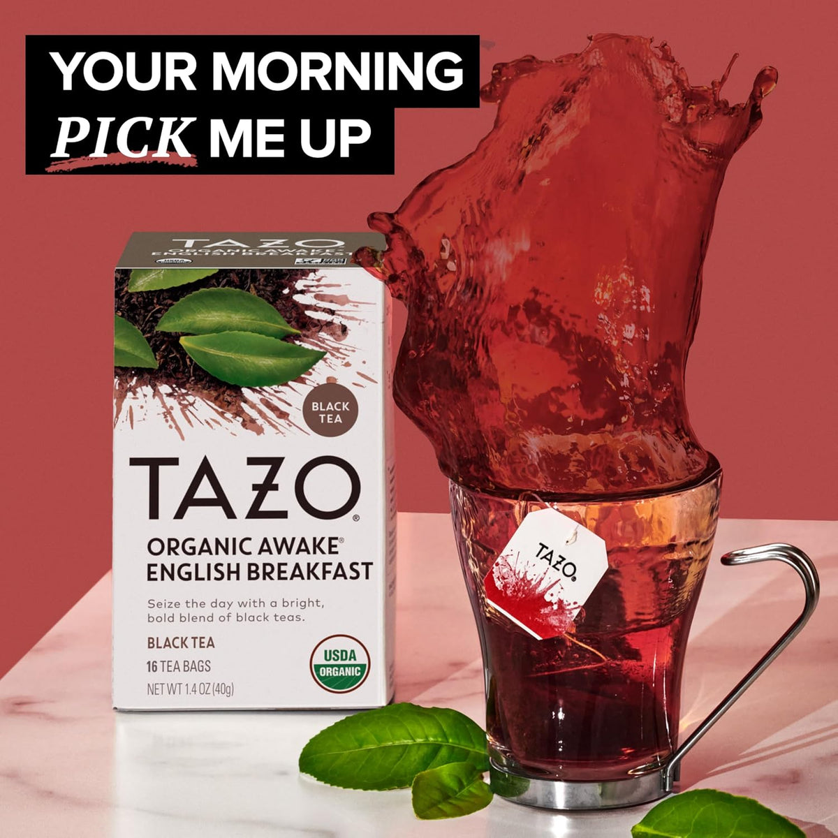 TAZO Tea Bags, Regenerative Organic: Chai Black Tea, Awake English Breakfast Black Tea, & Earl Grey Tea 16 CT (2ea) (Variety Pack)