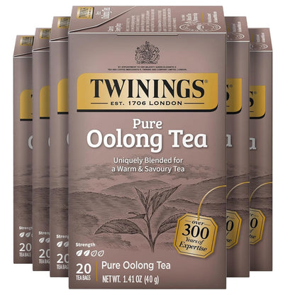 Twinings of London Pure Oolong Tea Bags, 20 Count (Pack of 6)