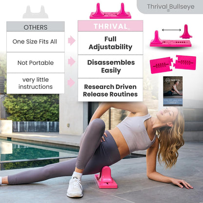 Thrival Arch Back Stretcher - Psoas Muscle Release Tool App for Hip Flexor, Back, Glute, Iliacus, and Neck - Spine Decompressor, Trigger Point, and Myofascial Release – Carbon Black
