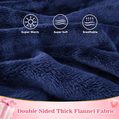 Waitu Wearable Blanket Sweatshirt Gifts for Women and Men, Warm and Cozy Giant Blanket Hoodie, Thick Flannel Blanket with Sleeves and Giant Pocket - Dark Gray