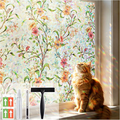 Coavas Blackout Window Privacy Film, Geometric Pattern, 11.8" x 78.7"