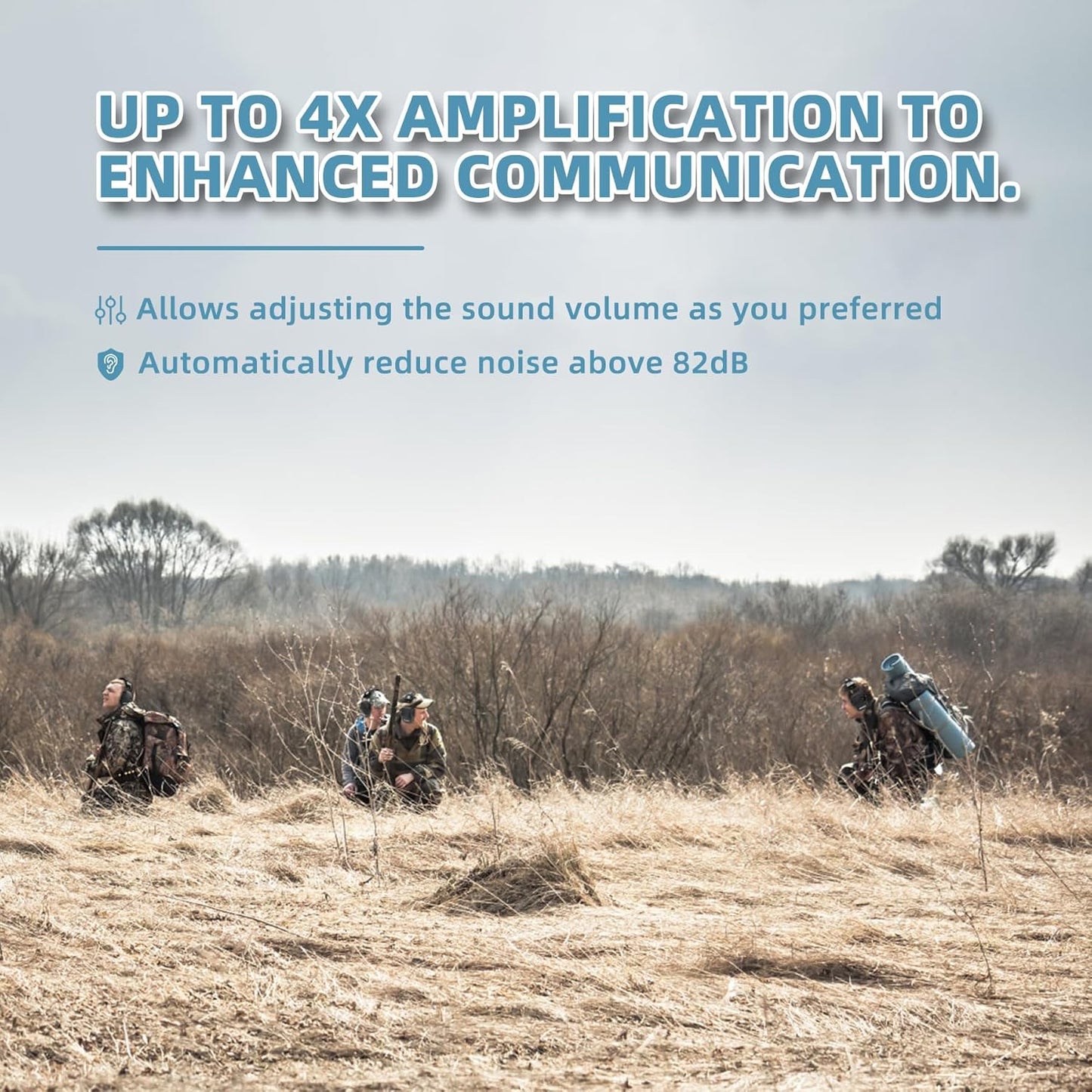 PROHEAR Electronic Ear Protection for Shooting with 4X Sound Amplification, Gun Range Hearing Protection Muffs, NRR 23dB Noise Reduction Headphones for Hunting, Green