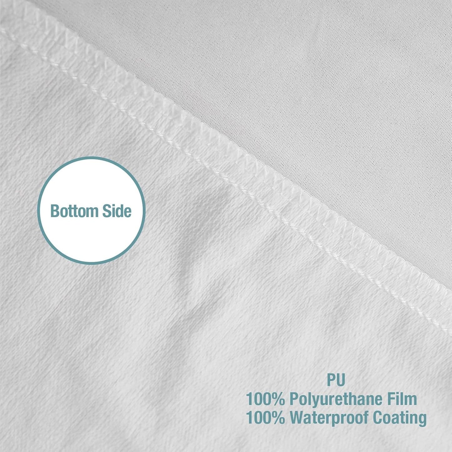 Bedecor Queen Waterproof Mattress Protector, Pee Proof Cotton Terry Cover | Noiseless, Soft Cotton Terry, Breathable, Fitted Elastic Deep Pocket 9-18 in, Washable, for Incontinence, Kids, Pets, Elderly
