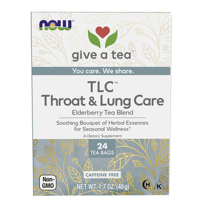 NOW Foods, Give a Tea® TLC™, Seasonal Wellness*, Caffeine-Free, 24 bags