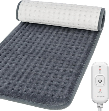 Comfytemp Extra Large Heating Pad for Back & Period, 33''x 17'' King Size FSA Eligible Pack, Birthday Gifts for Women Men Mom Dad, HSA Electric XL Heat Wrap for Body/Shoulder/Neck/Knee, Washable, Blue