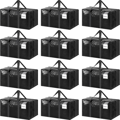 Extra Heavy Duty Large Moving Bags with Strong Zipper, Dark Blue