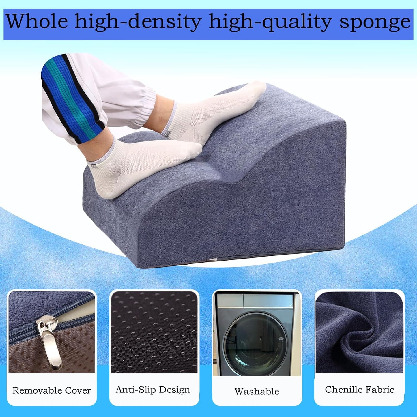 Foot Rest for Under Desk at Work.Multifunctional 3-Tier Foot Stool,with Washable Footrest.for Under Desk,Office Chair Gaming Chair & Sofa,Leg Elevation Pillow,Supports Posture -Dark Grey