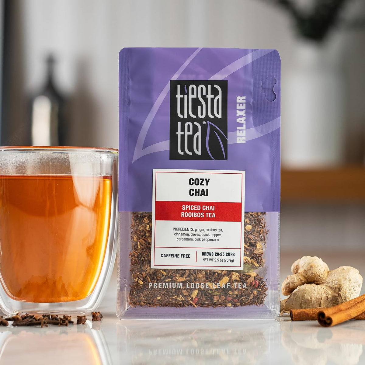 Tiesta Tea Cozy Chai Loose Leaf Spiced Chai Rooibos Tea 2.5oz