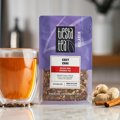 Tiesta Tea Cozy Chai Loose Leaf Spiced Chai Rooibos Tea 2.5oz