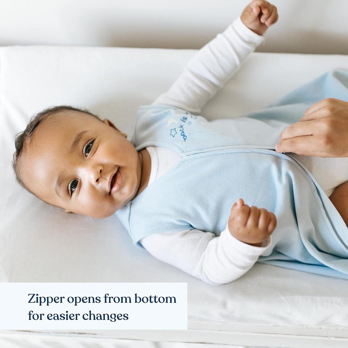 HALO SleepSack, 100% Cotton Wearable Blanket, Swaddle Transition Sleeping Bag, TOG 0.5, Ocean Life, Medium, 6-12 Months