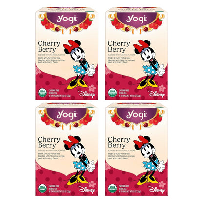 Yogi Cherry Berry Fruit Tea, 16 Tea Bags (4 Pack)