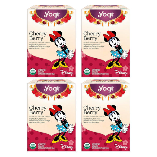 Yogi Cherry Berry Fruit Tea, 16 Tea Bags (4 Pack)