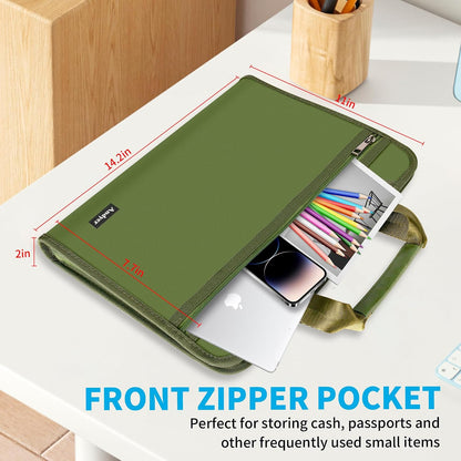 Important Document Organizer with Lock, Fireproof Accordion File Organizer