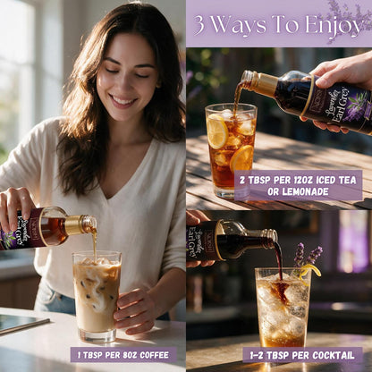 Moksh Premium Lavender Earl Grey Syrup for Coffee, Lattes, Tea & Matcha