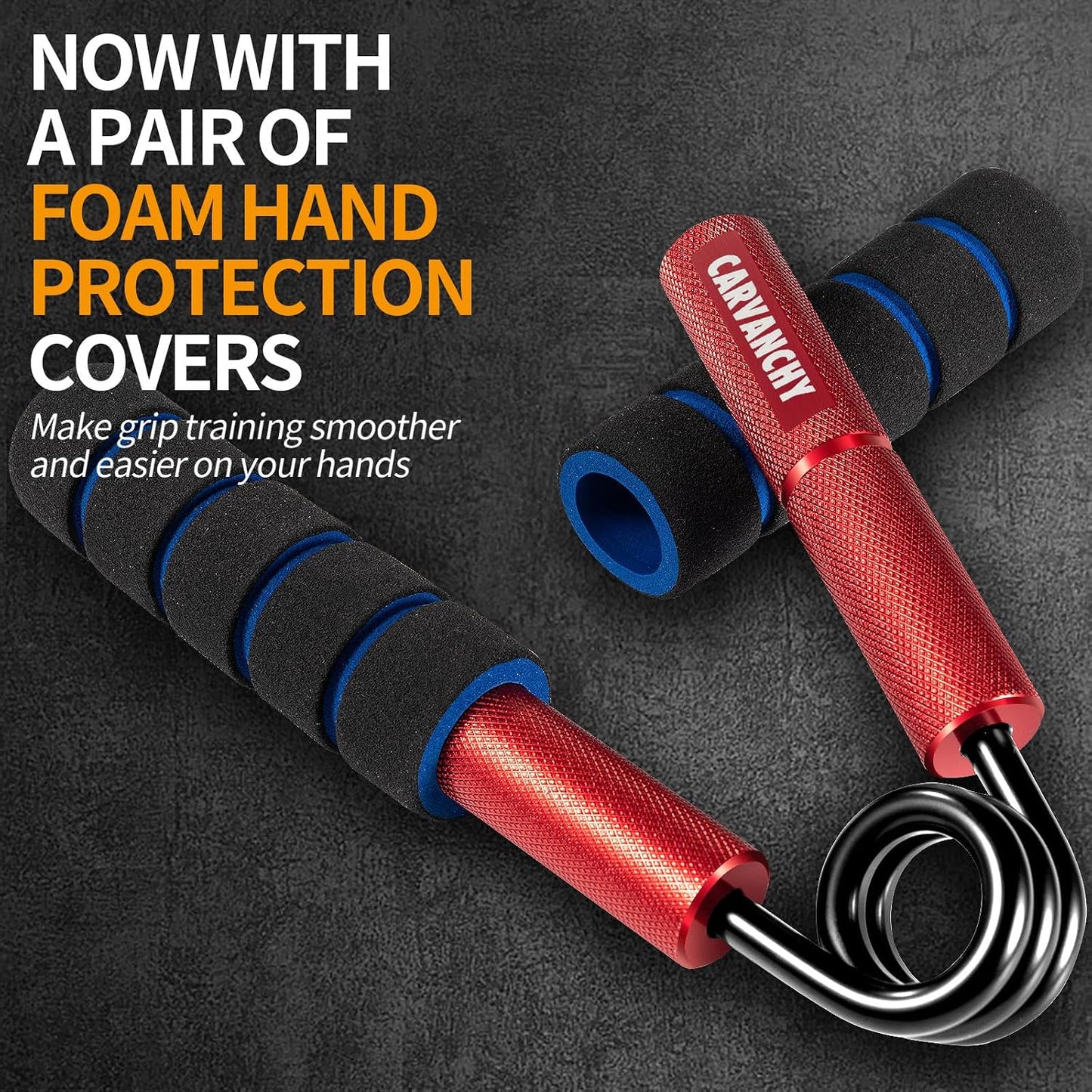 Grip Strength Trainer Set, 6 Pack, 50-350LB, Wrist Forearm Strengthener, Metal No Slip, Hand Grip Gripper Strengthener for Strength Training and Exercise, Hand Workout Squeezer Grip Strength