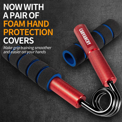 Grip Strength Trainer Set, 6 Pack, 50-350LB, Wrist Forearm Strengthener, Metal No Slip, Hand Grip Gripper Strengthener for Strength Training and Exercise, Hand Workout Squeezer Grip Strength