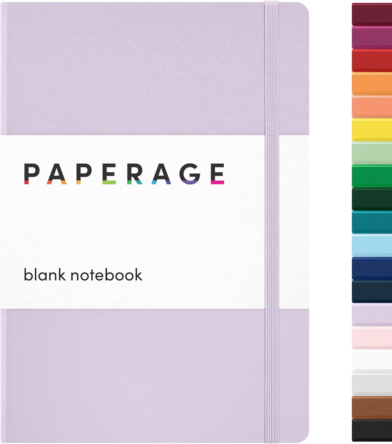 PAPERAGE Lined Journal Notebook, Hardcover Journal for Women & Men, 160 Pages, (5.6 in x 8 in), College Ruled Journaling Notebook for Work, School Supplies & Note Taking, (Black)