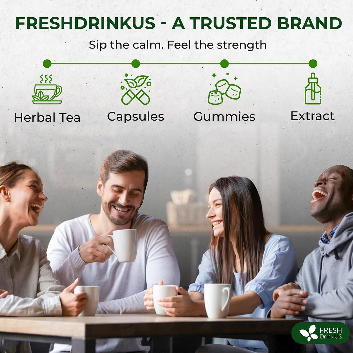 FreshDrinkUS, Premium Wormwood Tea - 135 Tea Bags - Handcrafted Herbal Blend, Caffeine-Free – Smooth Taste & Naturally Refreshing.