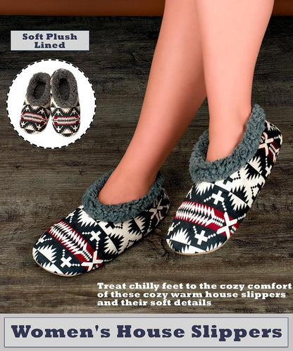 Cozylook Fuzzy Slippers for Women Indoor Soft Sole Slipper Socks with Non Slip Grippers Warm Fluffy