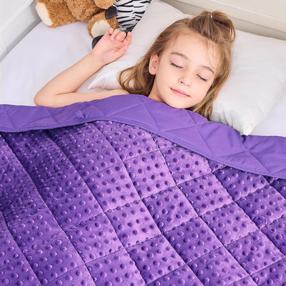 yescool Weighted Lap Pad 2 lb Blue Small Lap Blanket, Weighted Lap Blanket Cooling Heating Weighted Throw Blankets, Minky Blankets Gifts for Travel Outdoor Indoor, 20 * 30in
