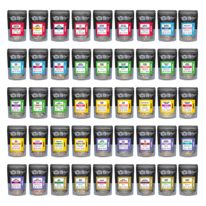 Tiesta Tea - Discovery Sampler Dry Flight Set, Loose Leaf, High to No Caffeine, Hot & Iced Up to 200 Cups, Tea Variety Pack with Green, Herbal, Black & Chai Brew, 20 Resealable Sample Pouches