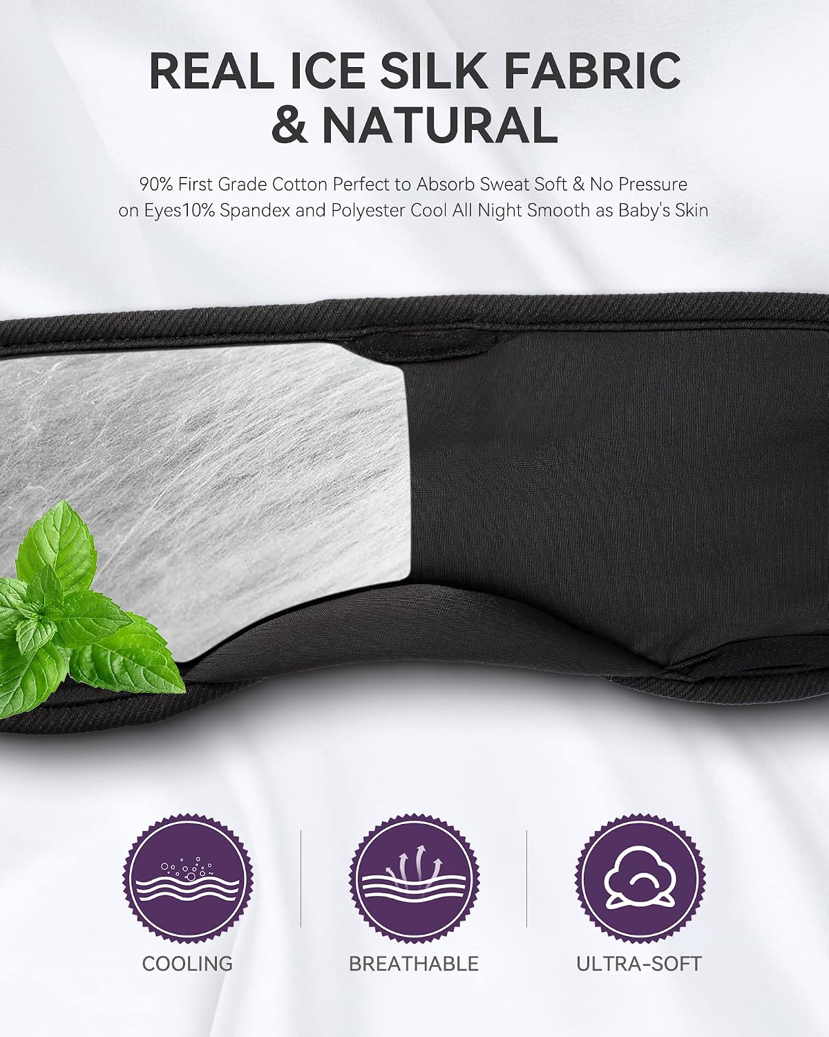 MUSICOZY Sleep Headphones Bluetooth 5.4 Headband Sleeping Eye Mask for Mom Women Men Wireless Music Earbuds Earphones for Side Sleepers Built-in HD Speakers Cool Gadgets Unique Gifts