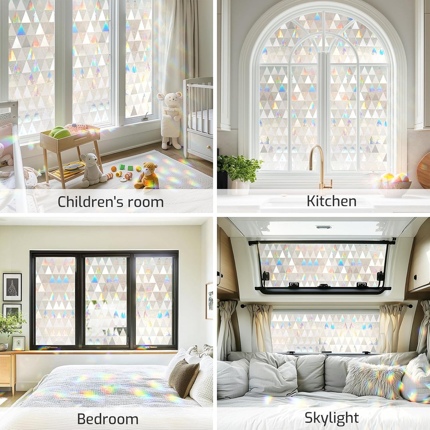 LUTE Blackout Window Film Removable Window Tint for Home Privacy Black 17.5" x 78.7", Static Cling for Inside Dark Sunlight Blockers Darkening Light Blocking for Bedroom Home Theater Garage