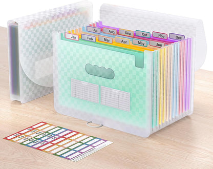 ThinkTex Accordion File Organizer, 12 - Pocket Expanding File Folders