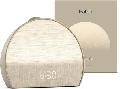 Hatch Restore 3 Sunrise Alarm Clock, Sound Machine, Smart Light (Putty) - White Noise, Screen-Free Sleep Routine