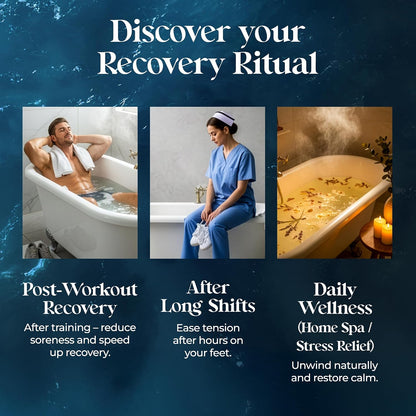 Aromasong Muscle Recovery Bath Soak - Enriched with Dead Sea Salt, OptiMSM, Magnesium Flakes & Essential Oils | Pain Relief Bath Soak for Post-Workout Soreness | Made in USA, 14 oz Bag