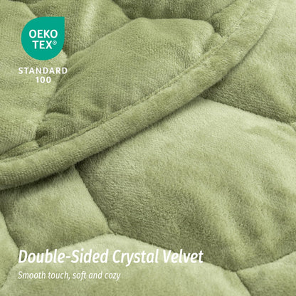 Wemore Weighted Lap Blanket 7lbs for Adults, Small Weighted Blanket Throw for Travel, Soft Weighted Lap Pad for Relaxation, Calming, Napping and Sleeping, Machine Washable, Light Grey 29" x 24"