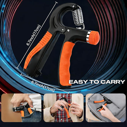 JTHEW Grip Strength Trainer - Adjustable Resistance 11-132lbs/5-60kg Hand Gripper & Forearm Strengthener Device with Smart Counter for Sports & Rehab