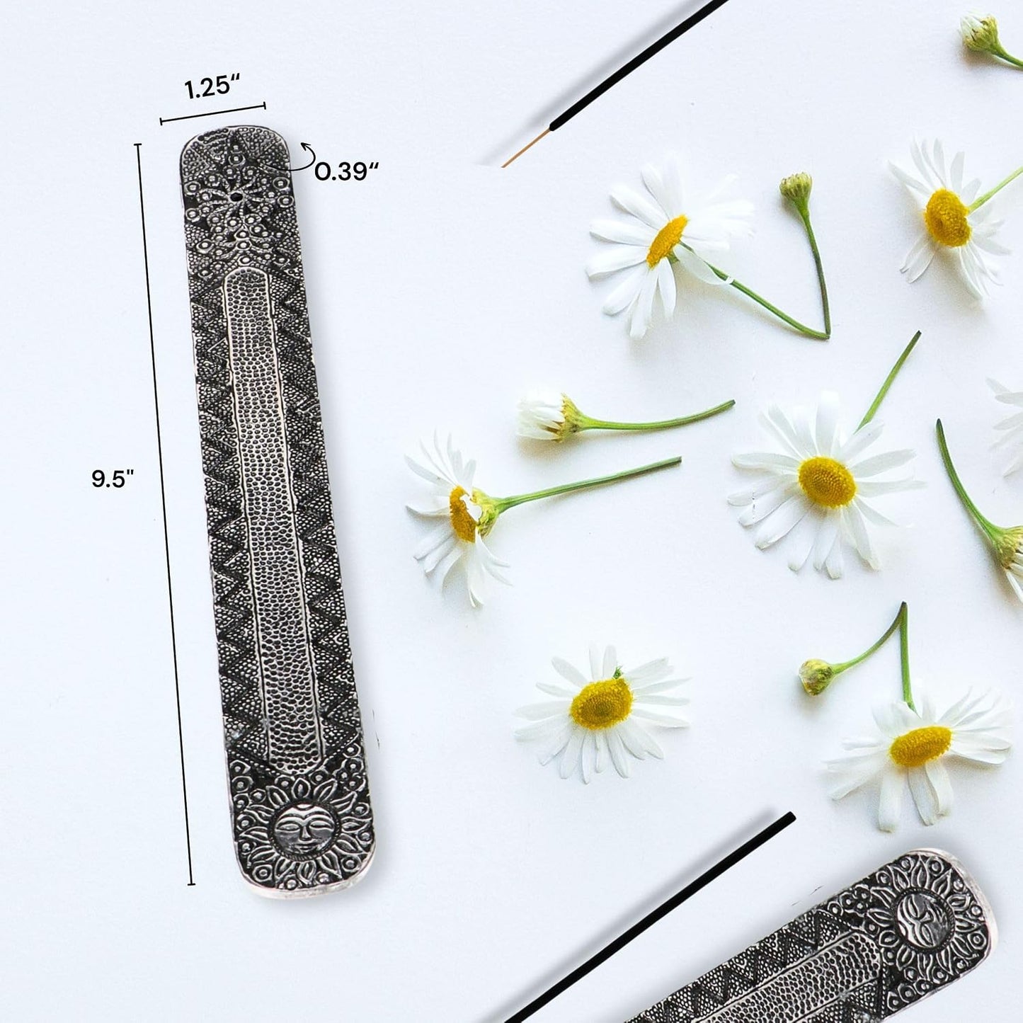 Hosley Wood Incense Holder Sun 10 Inches Ideal Gift for Wedding, Aromatherapy, Zen, Spa, Reiki, Meditation