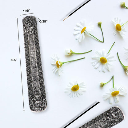 Hosley Wood Incense Holder Sun 10 Inches Ideal Gift for Wedding, Aromatherapy, Zen, Spa, Reiki, Meditation