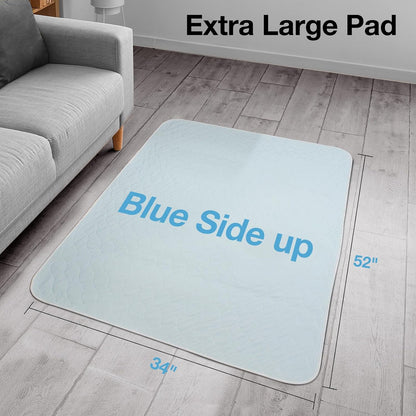 Bed Pads Washable Waterproof, 52" x 34" (2 Pack) Incontinence Bed Pads, Waterproof Mattress Protector & Washable Pee Pads, Perfect for Adults, The Elderly and Pets